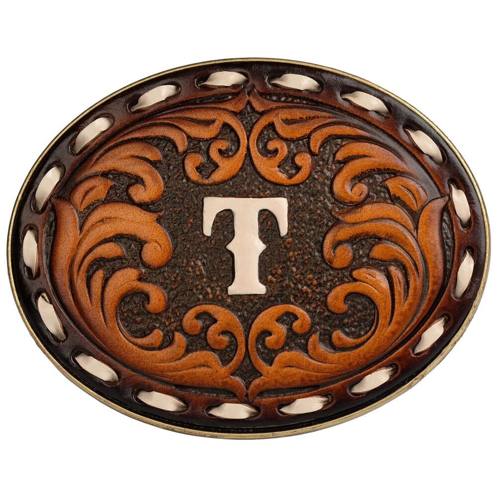 6490 Western Belt Buckle for Cowboy & Cowgirl - Handmade Leather Engraved